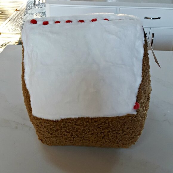 NEW! LARGE GINGERBREAD House CHRISTMAS PILLOW DECOR - Picture 2 of 6